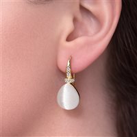 Boucles d'oreilles Lucos Femme in Argent Quarzo ESCO C83-BIANCO